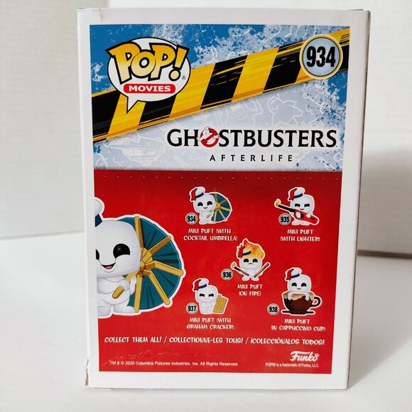 Pop! Movies - Ghostbusters Afterlife - Mini Puft w/ Cocktail Umbrella #934 - Picture 3 of 8